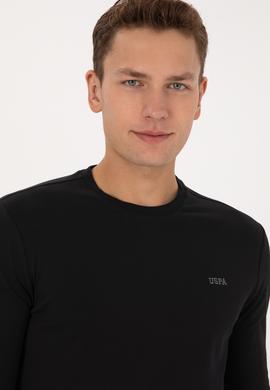 Erkek Slim Fit Bisiklet Yaka Siyah Süprem Basic Sweatshirt - 50313744021