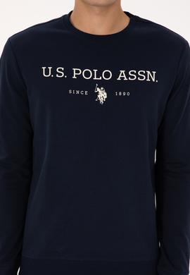 Erkek Regular Fit Bisiklet Yaka Lacivert İnce Basic Sweatshirt - 50313743069