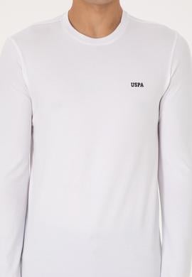 Erkek Slim Fit Bisiklet Yaka Beyaz Süprem Basic Sweatshirt - 50313744019