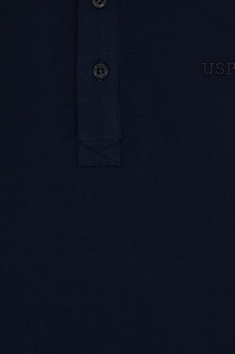 Erkek Çocuk Lacivert Basic Polo Yaka Sweatshirt