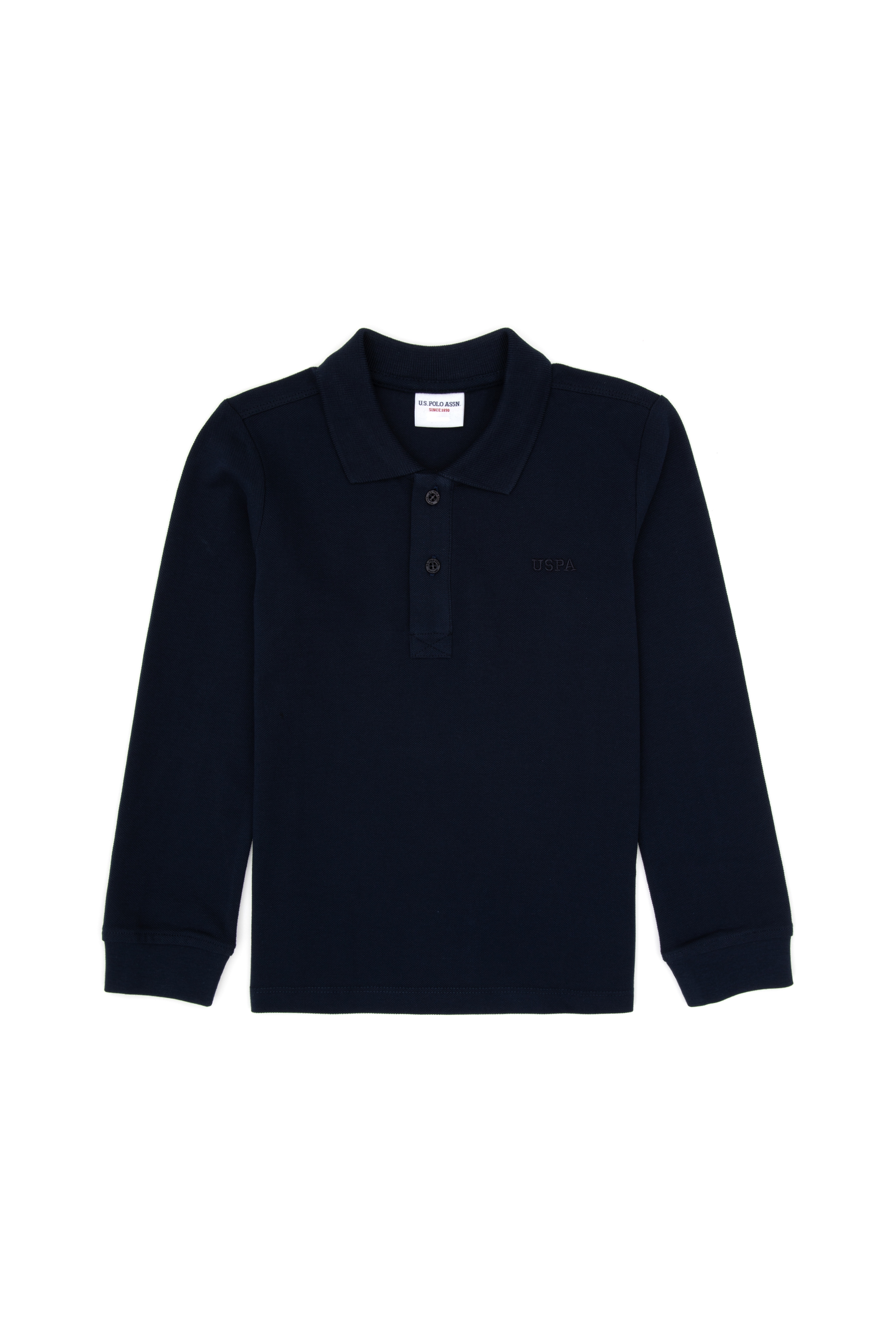 Erkek Çocuk Lacivert Basic Polo Yaka Sweatshirt