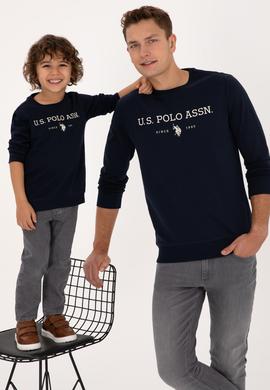 Erkek Çocuk Lacivert Bisiklet Yaka Sweatshirt - 50313900005