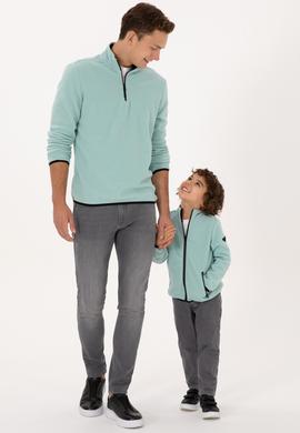 Erkek Çocuk Mint Örme Hırka - 50313853072