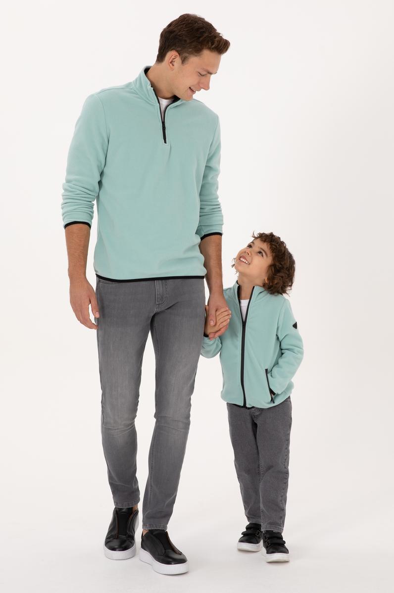 Erkek Çocuk Mint Örme Hırka