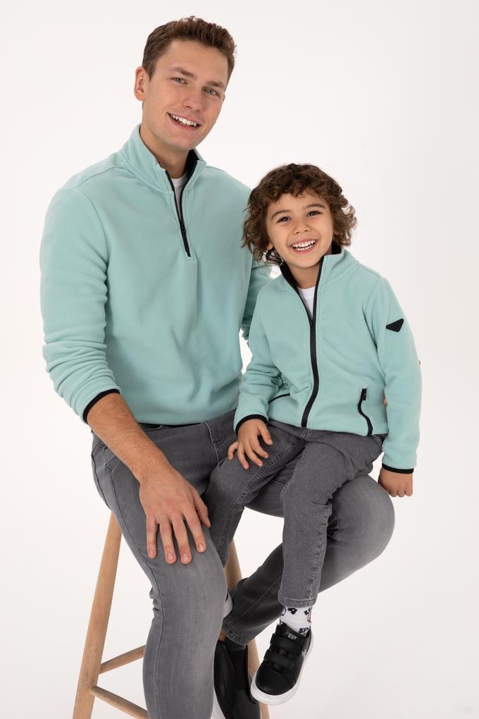 Erkek Çocuk Mint Örme Hırka