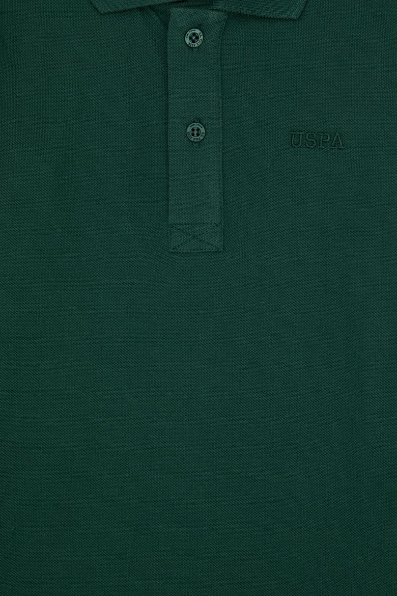 Erkek Çocuk Koyu Yeşil Basic Polo Yaka Sweatshirt - 50313790060