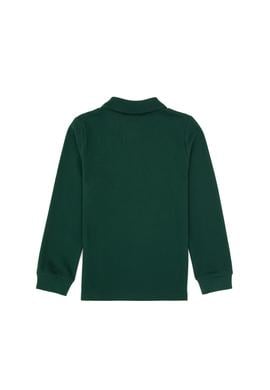 Erkek Çocuk Koyu Yeşil Basic Polo Yaka Sweatshirt - 50313790060