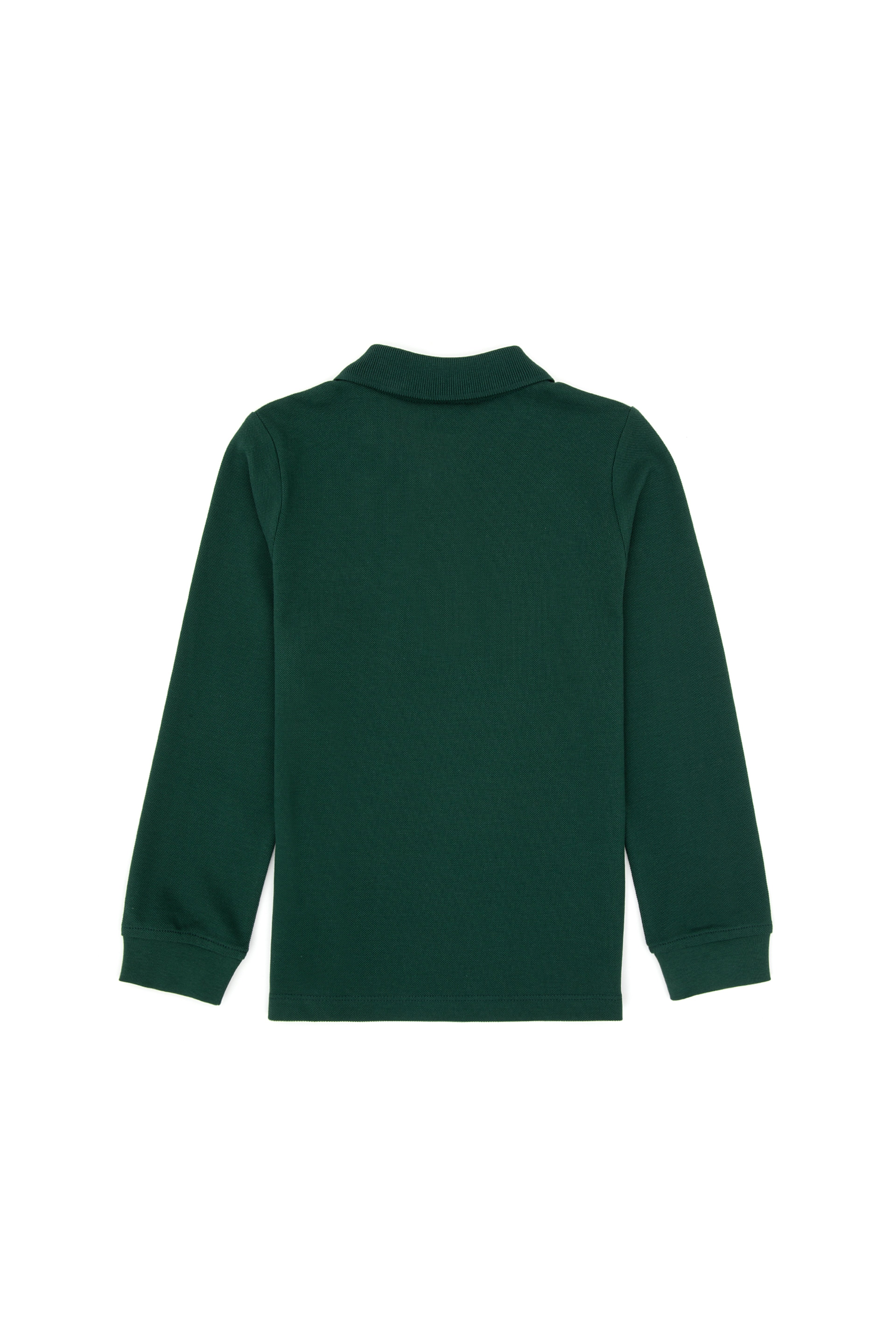 Erkek Çocuk Koyu Yeşil Basic Polo Yaka Sweatshirt - Image 6