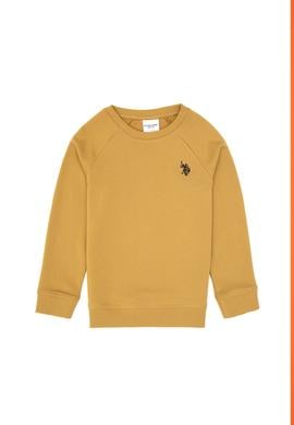 Erkek Çocuk Hardal Basic Bisiklet Yaka Sweatshirt - 50313832089