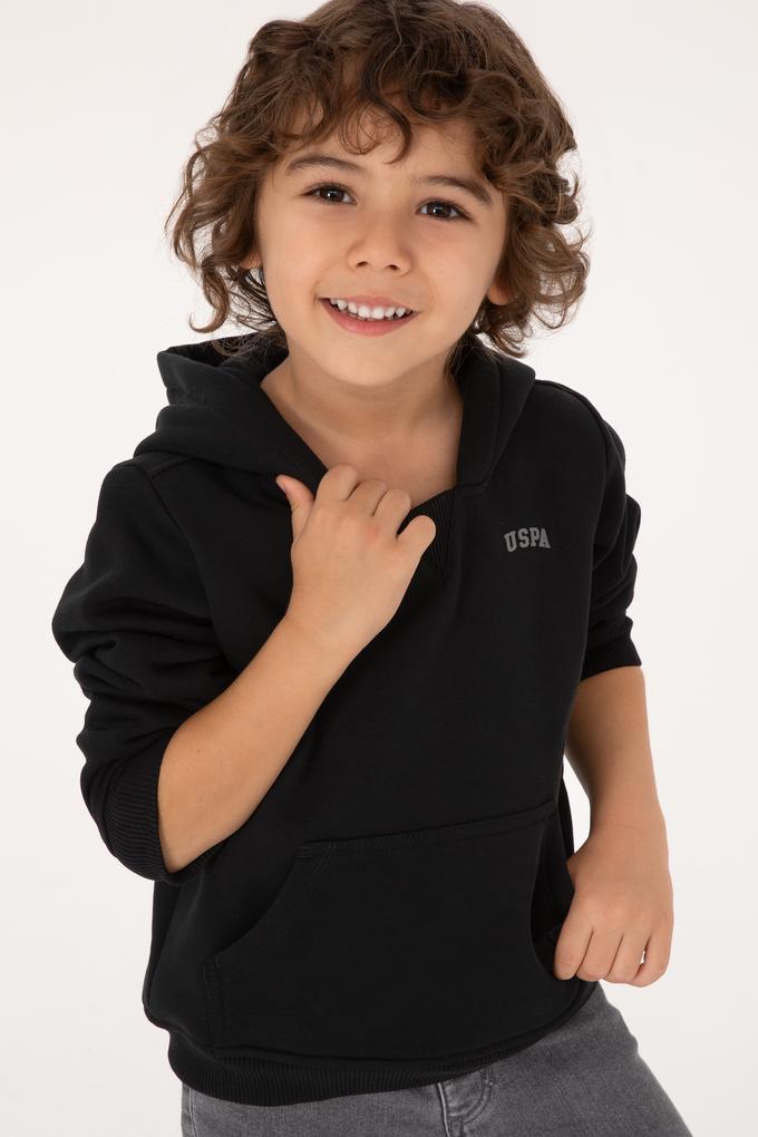 Erkek Çocuk Siyah Basic Sweatshirt