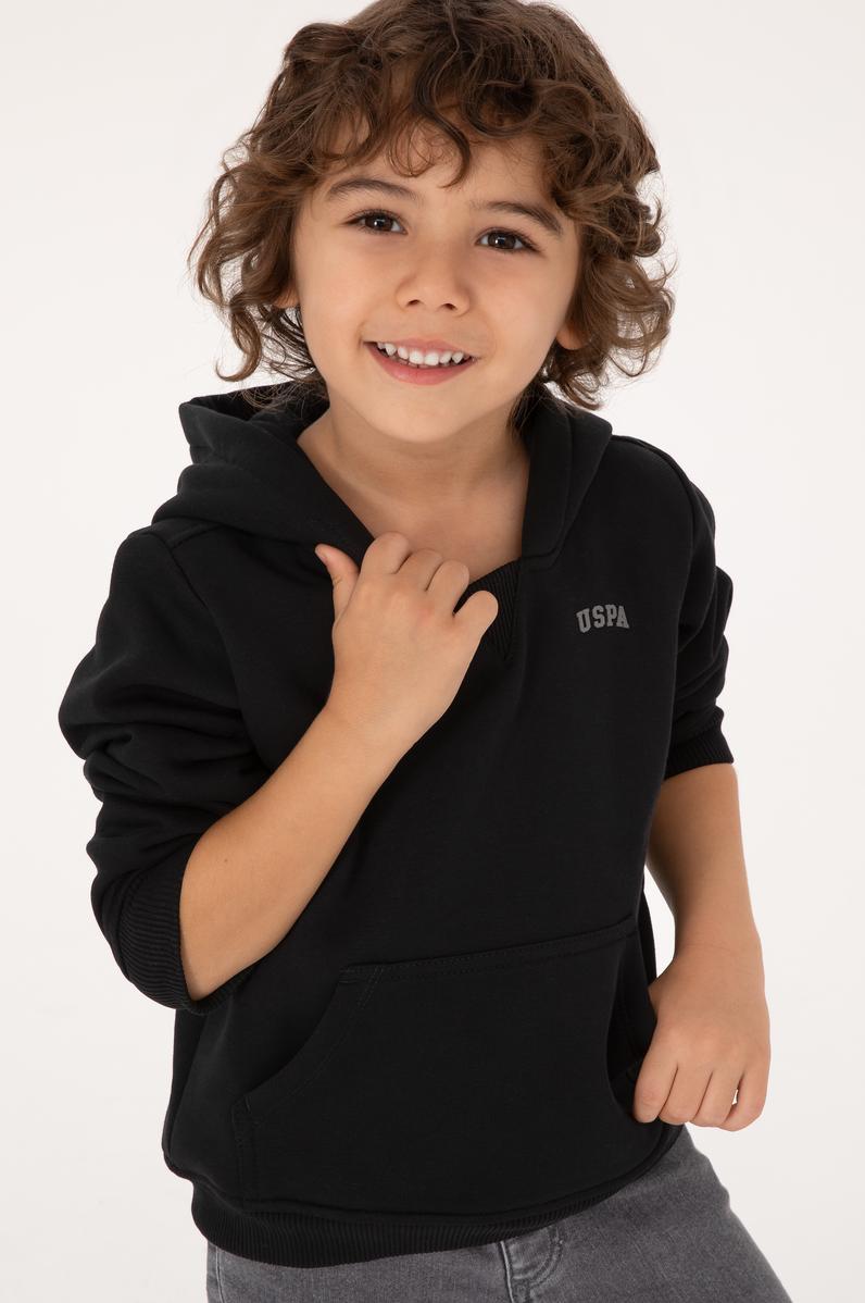 Erkek Çocuk Siyah Basic Sweatshirt