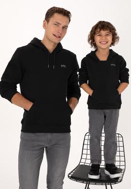 Erkek Çocuk Siyah Basic Sweatshirt - 50313808024