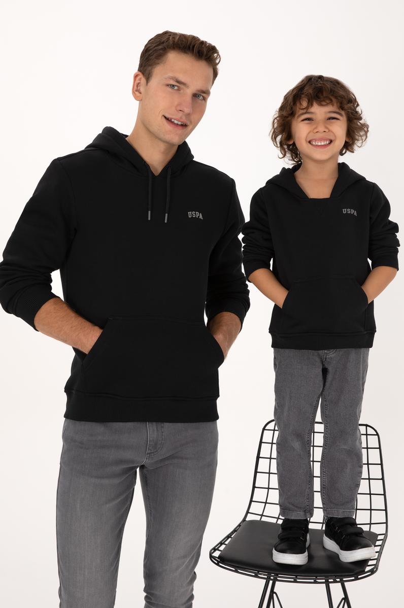 Erkek Çocuk Siyah Basic Sweatshirt