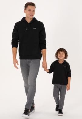 Erkek Çocuk Siyah Basic Sweatshirt - 50313808024