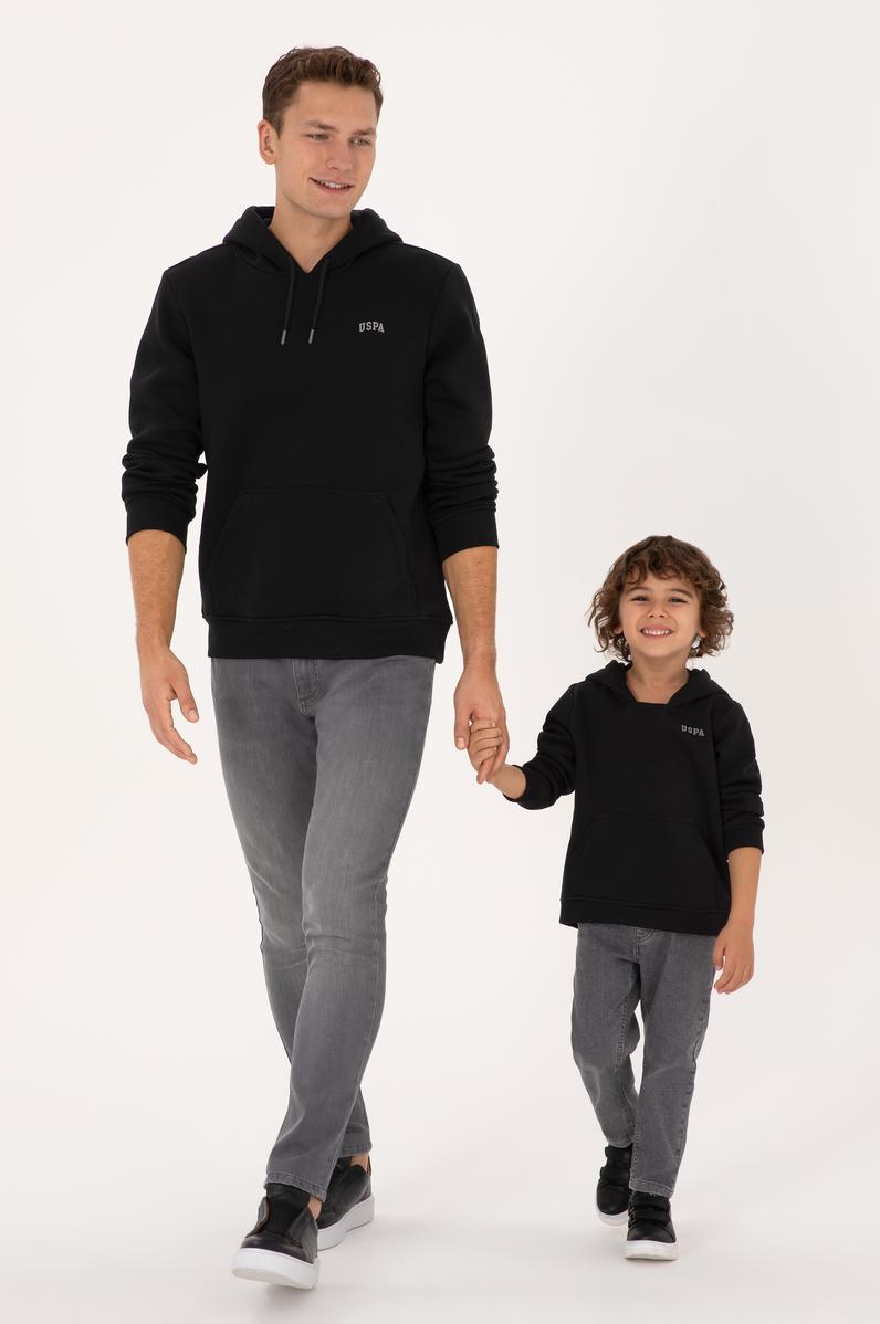 Erkek Çocuk Siyah Basic Sweatshirt