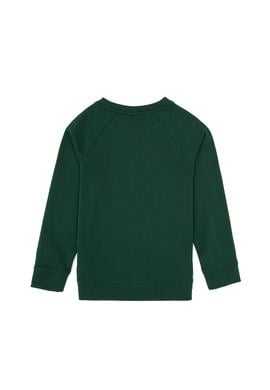 Erkek Çocuk Koyu Yeşil Basic Bisiklet Yaka Sweatshirt - 50313832067