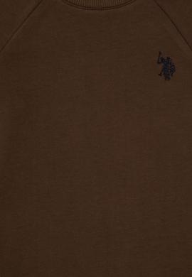 Erkek Çocuk Kahverengi Basic Bisiklet Yaka Sweatshirt - 50313832053