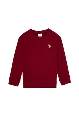 Erkek Çocuk Bordo Basic Bisiklet Yaka Sweatshirt - 50313832033