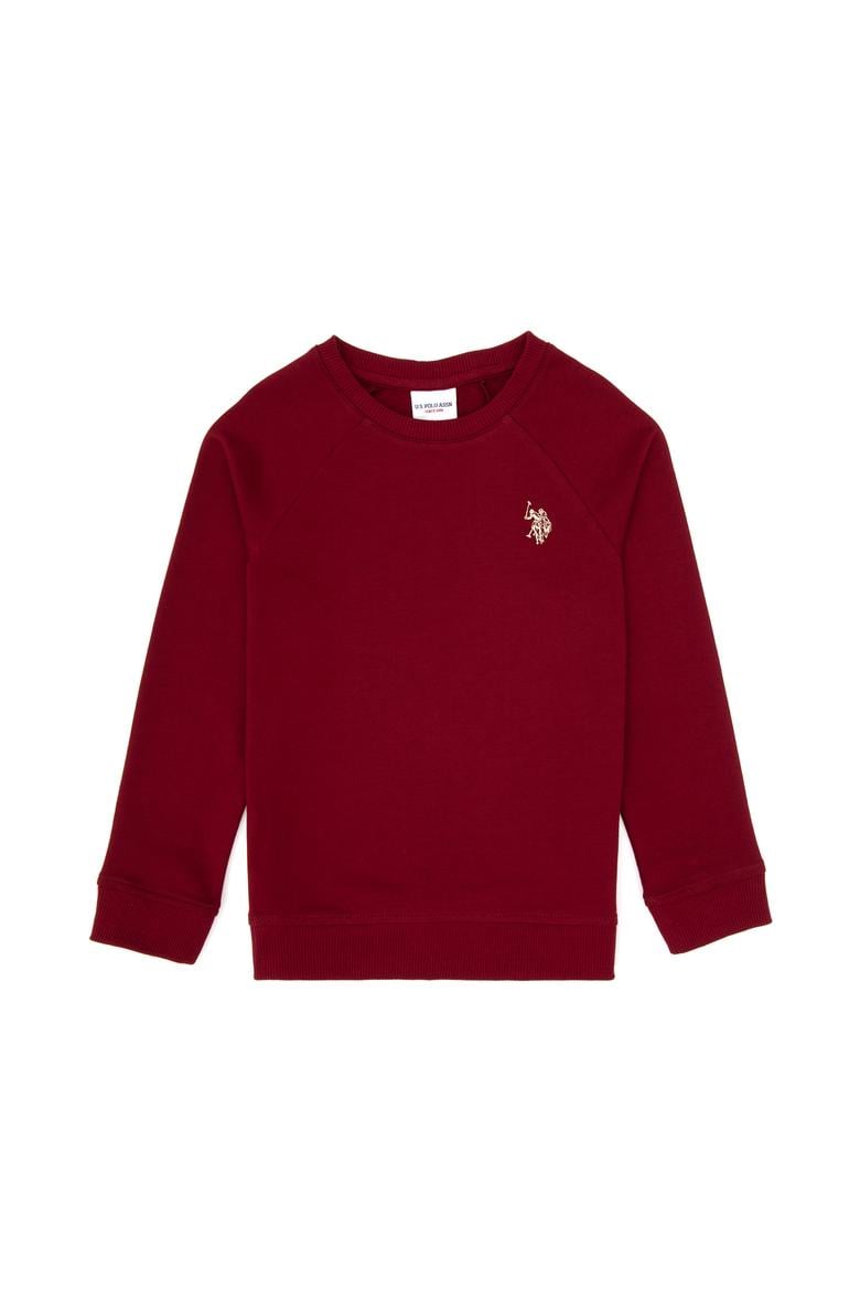 Erkek Çocuk Bordo Basic Bisiklet Yaka Sweatshirt - 50313832033