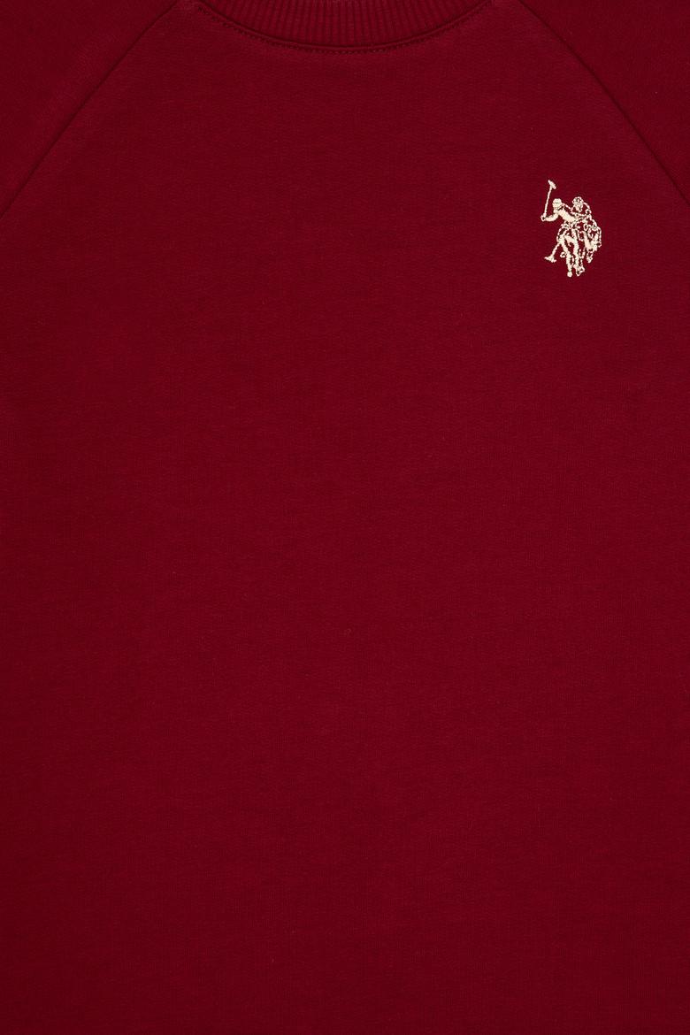 Erkek Çocuk Bordo Basic Bisiklet Yaka Sweatshirt - 50313832033