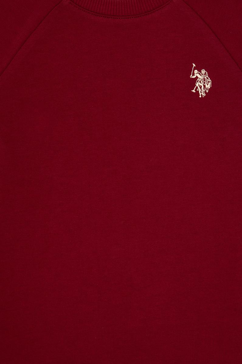 Erkek Çocuk Bordo Basic Bisiklet Yaka Sweatshirt