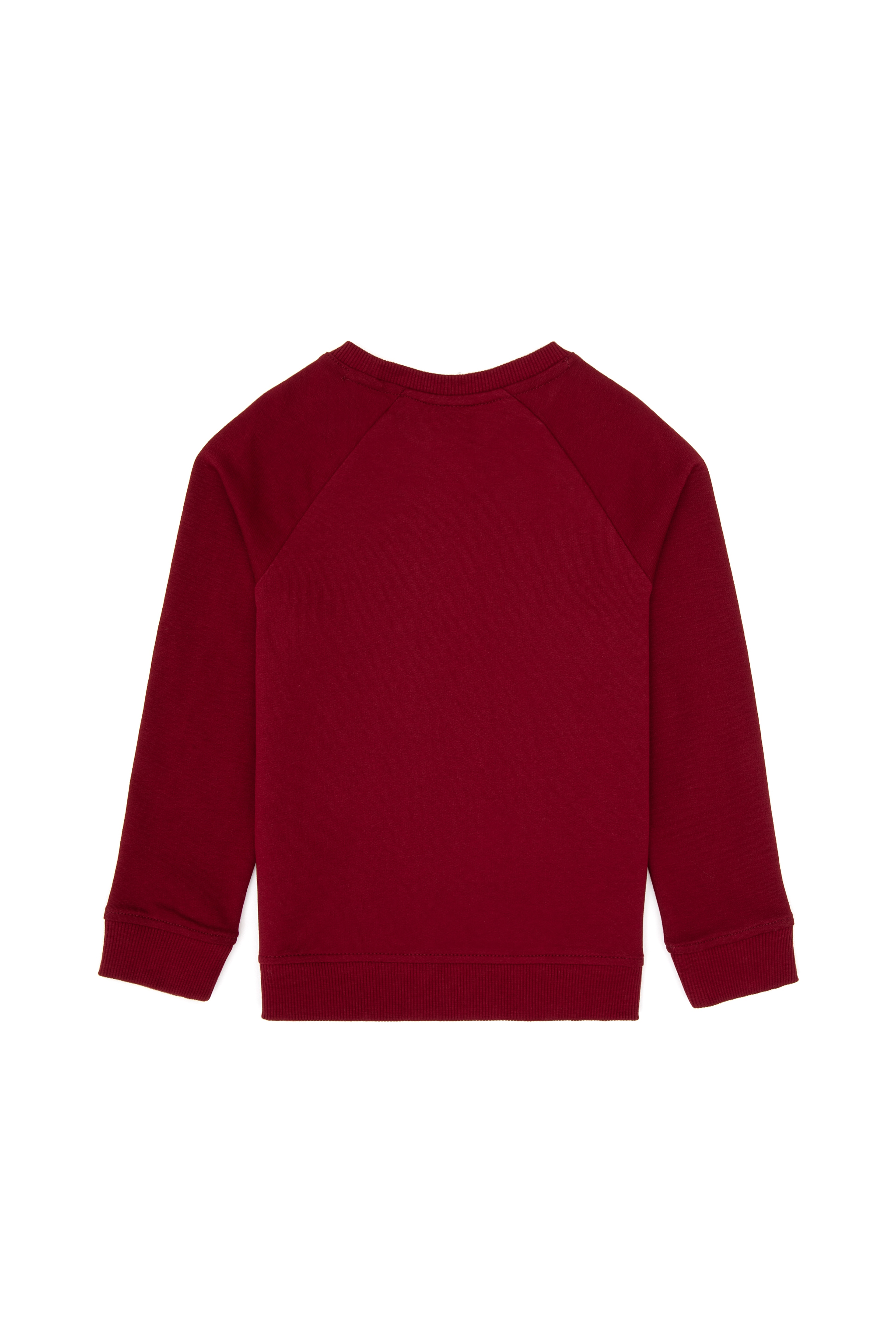 Erkek Çocuk Bordo Basic Bisiklet Yaka Sweatshirt - Image 6