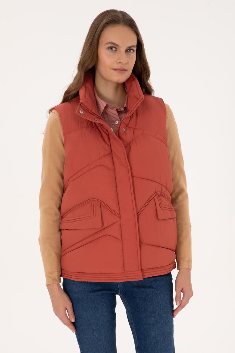 Kadın Gül Kurusu Yelek - 50308091051