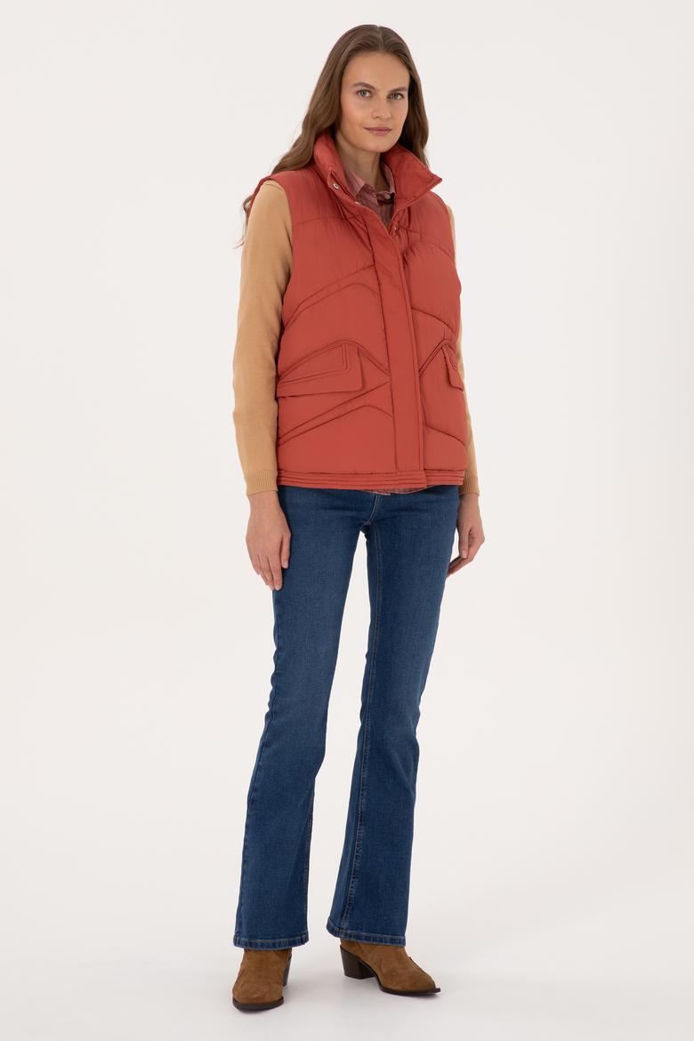 Kadın Gül Kurusu Yelek - 50308091051