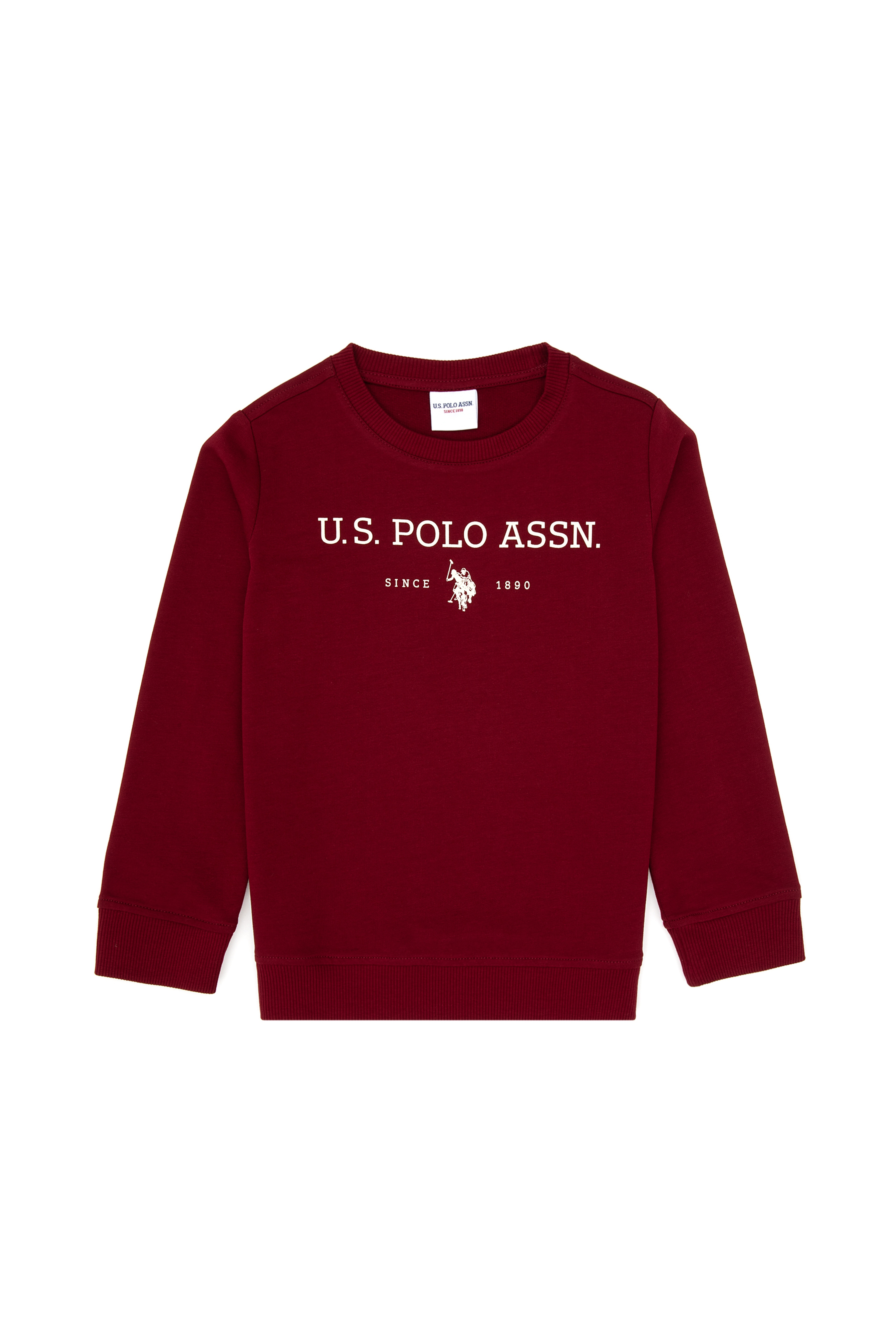 Erkek Çocuk Bordo Bisiklet Yaka Sweatshirt