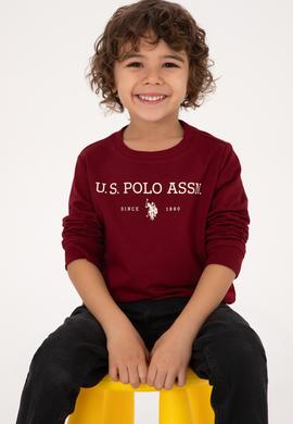 Erkek Çocuk Bordo Bisiklet Yaka Sweatshirt - 50313900110