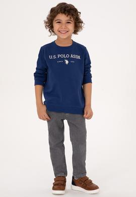 Erkek Çocuk İndigo Bisiklet Yaka Sweatshirt - 50313900056