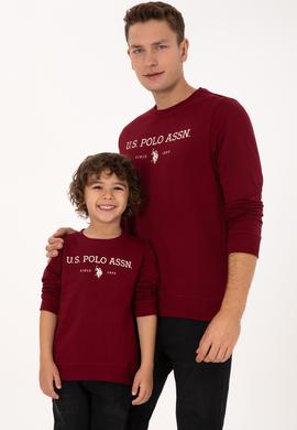 Erkek Çocuk Bordo Bisiklet Yaka Sweatshirt - 50313900110