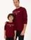 Erkek Çocuk Bordo Bisiklet Yaka Sweatshirt