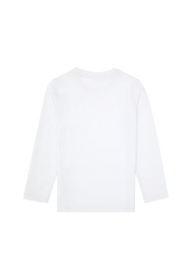 Erkek Çocuk Beyaz Basic Bisiklet Yaka Sweatshirt - 50314002067