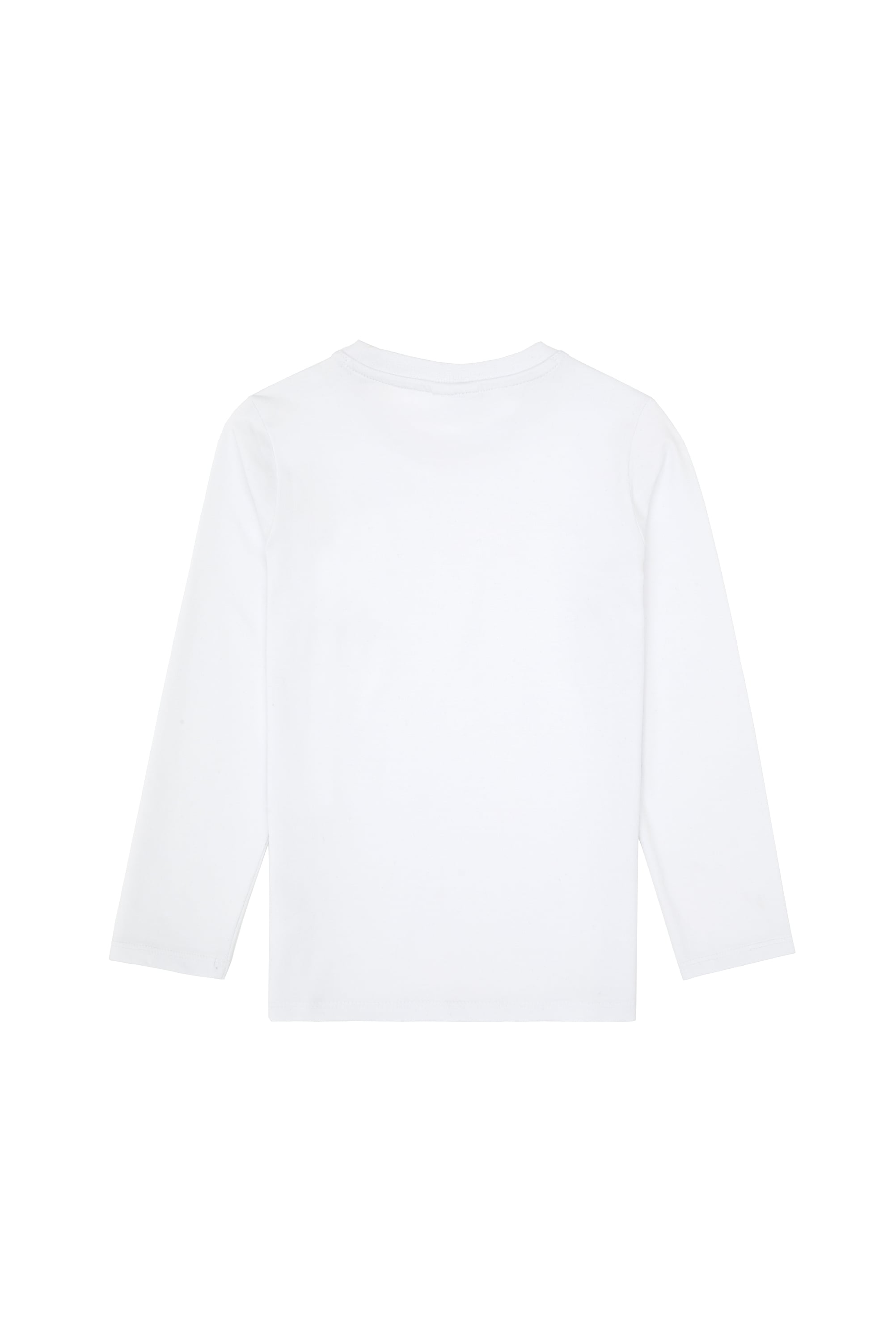 Erkek Çocuk Beyaz Basic Bisiklet Yaka Sweatshirt