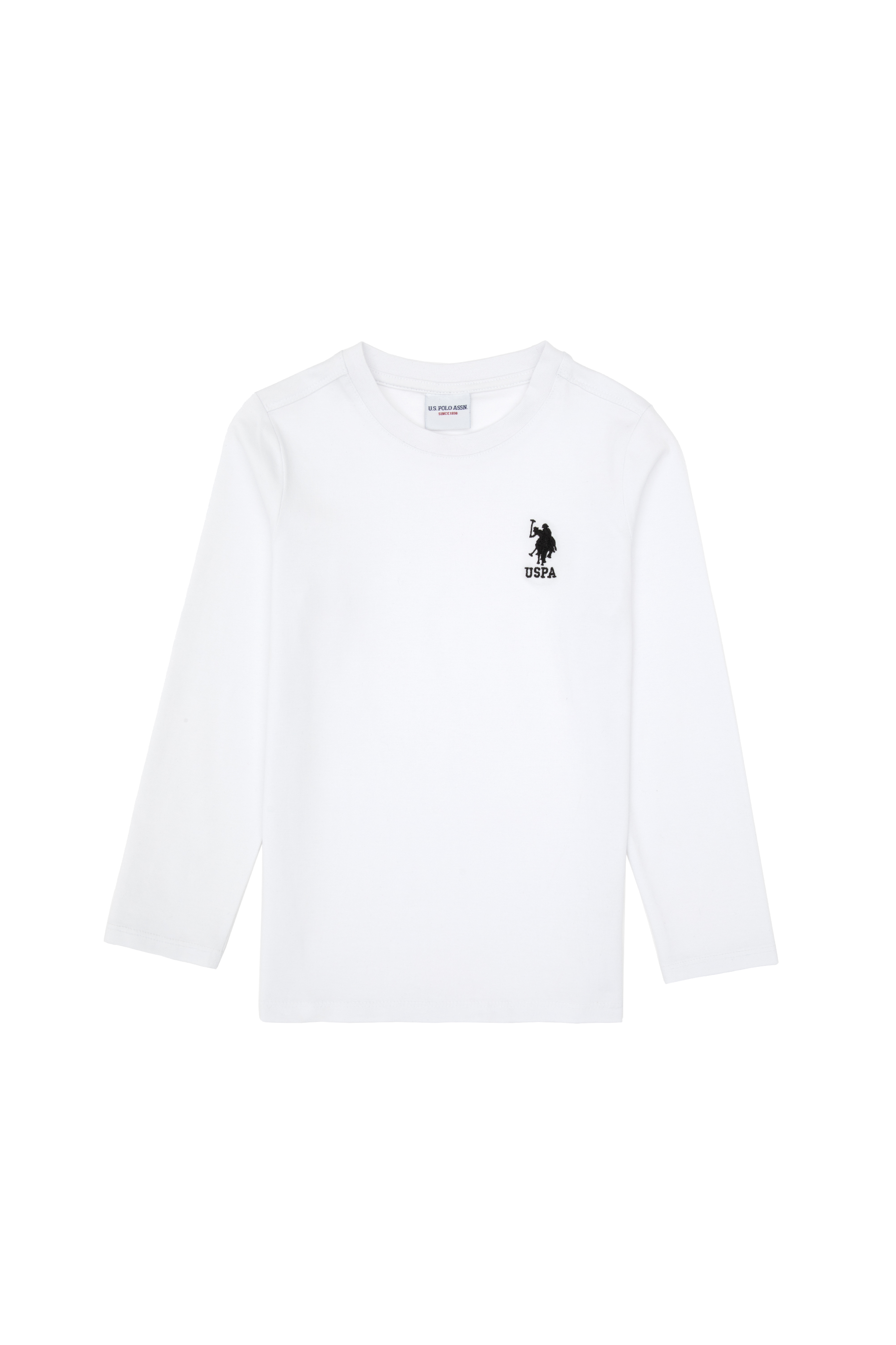 Erkek Çocuk Beyaz Basic Bisiklet Yaka Sweatshirt - Image 6
