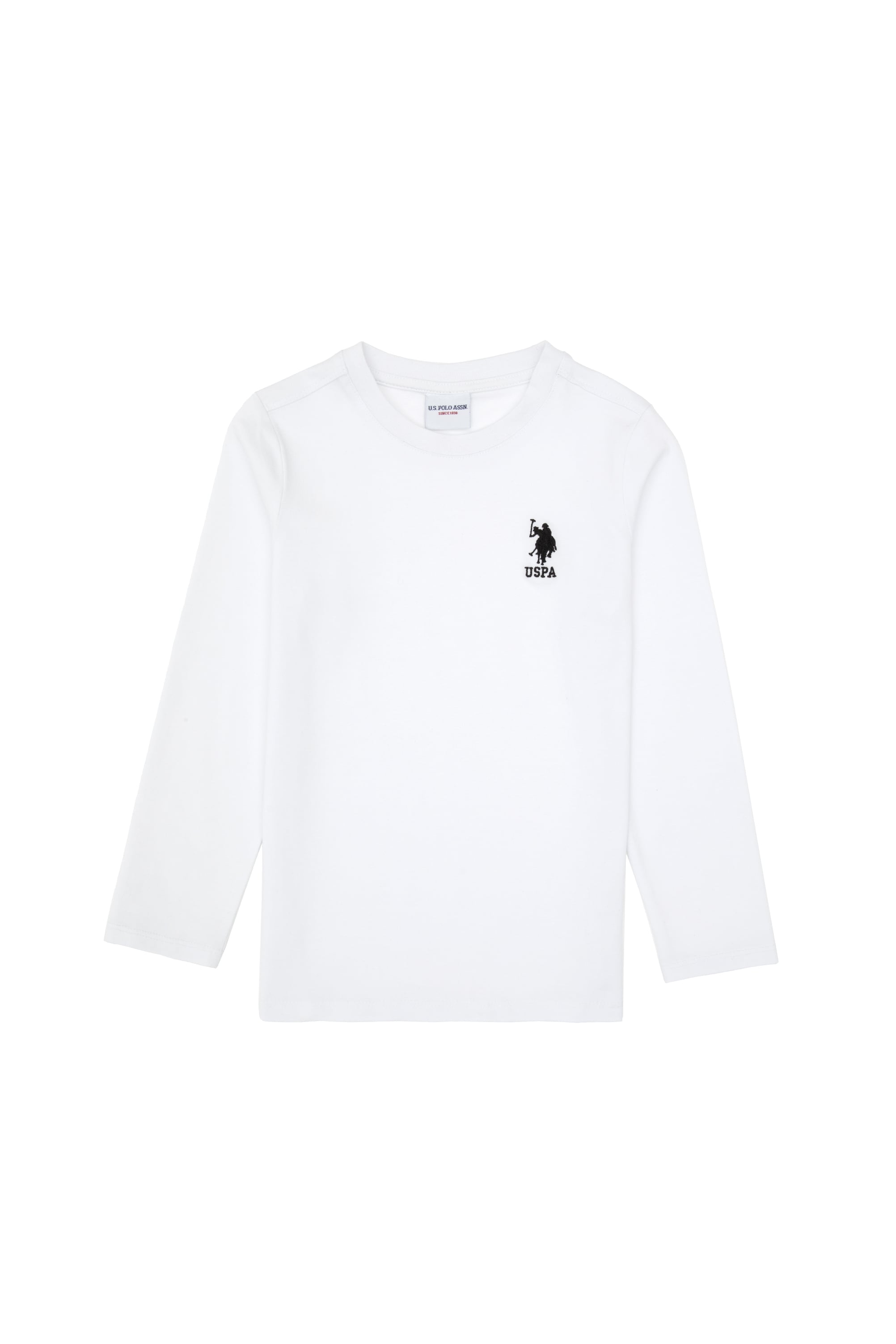 Erkek Çocuk Beyaz Basic Bisiklet Yaka Sweatshirt