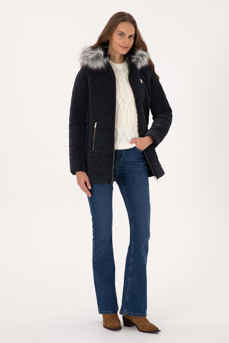 Kadın Lacivert Deri Ceket - 50317317012