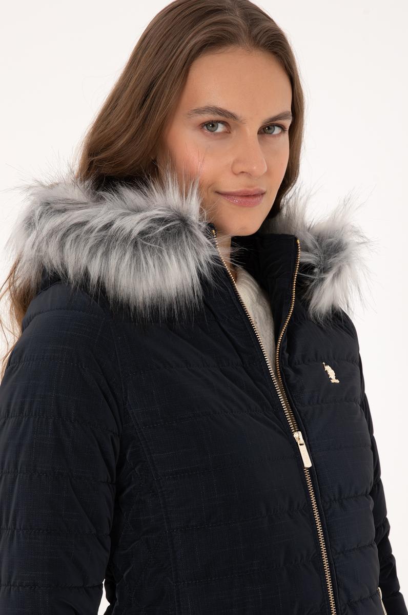 Kadın Lacivert Deri Ceket