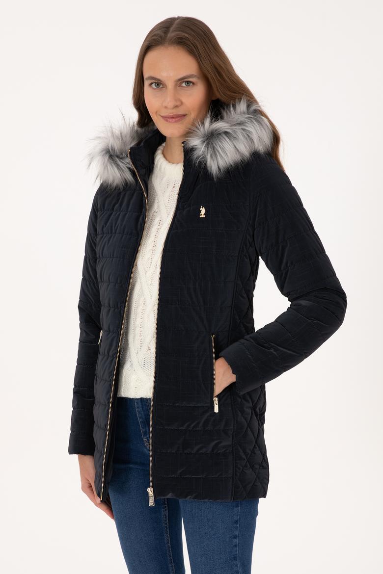 Kadın Lacivert Deri Ceket