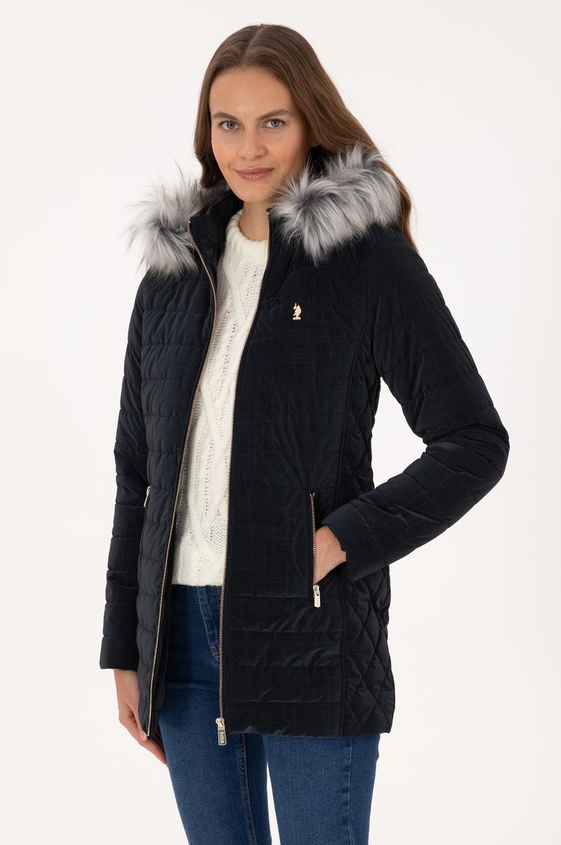 Kadın Lacivert Deri Ceket