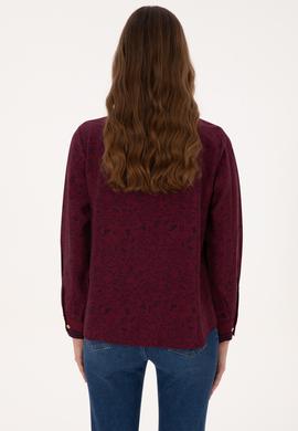 Kadın Bordo Uzun Kollu Gömlek - 50308716014