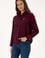 Kadın Bordo Uzun Kollu Gömlek