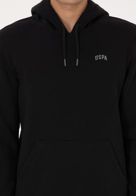 Erkek Regular Fit Kapüşonlu Şardonlu Siyah Basic Sweatshirt - 50315582056