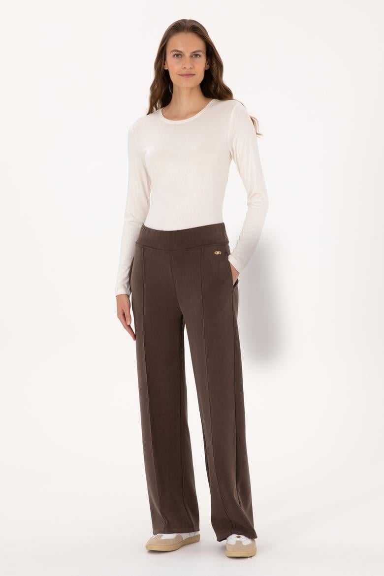 Kadın Koyu Kahverengi Modal Karışımlı Loose Fit Eşofman Altı