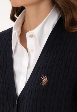 Kadın Lacivert Basic Triko Hırka - 50317841011