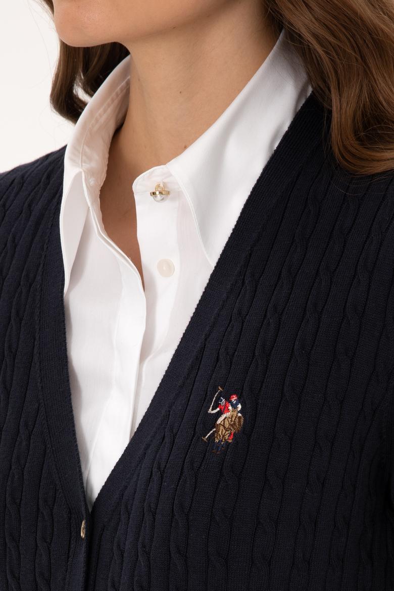 Kadın Lacivert Basic Triko Hırka - 50317841011