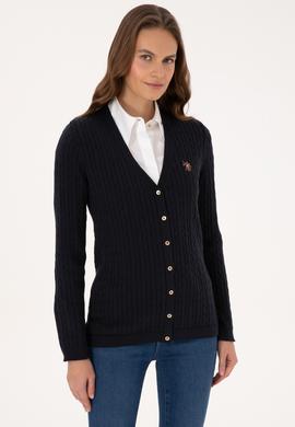 Kadın Lacivert Basic Triko Hırka - 50317841011