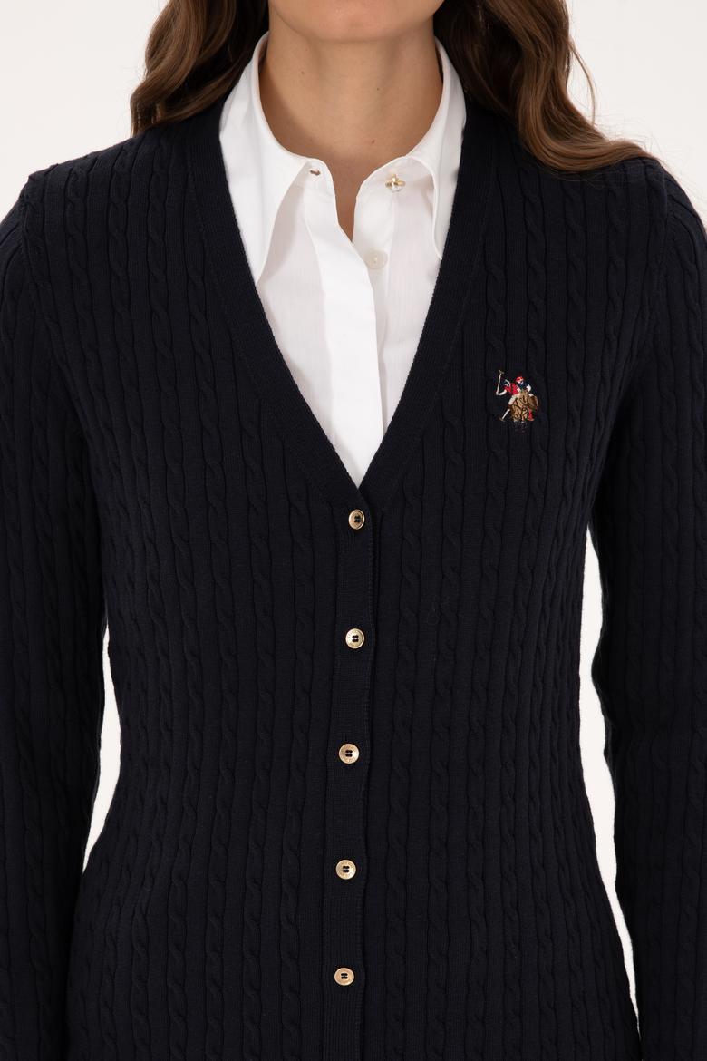 Kadın Lacivert Basic Triko Hırka - 50317841011