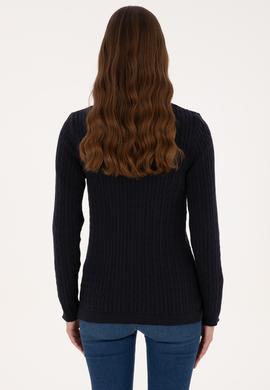 Kadın Lacivert Basic Triko Hırka - 50317841011